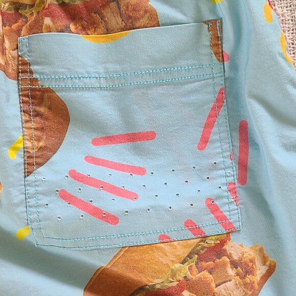 Flomotion Men's Fun Sandwich Image Swim Trunks - Size Medium - Picture 5 of 8